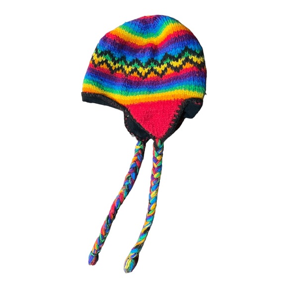 Wool knitted hat with fleece with Micro Fleece Lining, Ear Flaps, Beanie/ - Picture 8 of 10